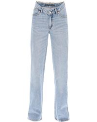 Alexander Wang - Jeans asimétricos con detalles de cadena. - Lyst