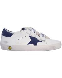 Golden Goose - Sneakers Old School Lederobermaterial Wildleder Stern und Absatz Weiß/Blaue Tiefen - Lyst