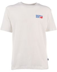 New Balance - Athletics Premium Logo T Shirt Sea Salt - Lyst