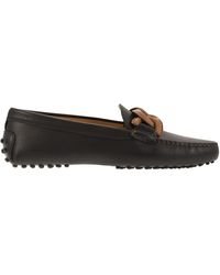 Tod's - Loafer With Metal Chain - Lyst