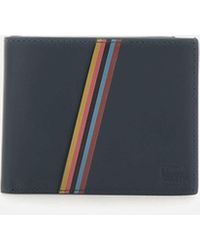Paul Smith - Blue Compact Leder Billfold Wallet - Lyst