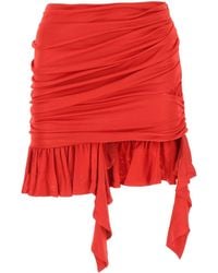 ANDREA ADAMO - Viscose Mini Skirt - Lyst