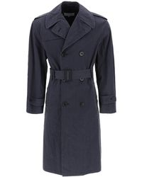 Maison Margiela - Double Breasted Trench Coat In Cotton - Lyst