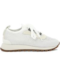 Brunello Cucinelli - Sparkling Precious Eyelets Sneakers - Lyst