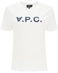 A.P.C. - VPC -Logo Flock T -Shirt - Lyst