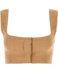 LeKasha - Linen Jirja Crop Top - Lyst