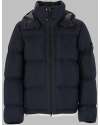 Stone Island - Quilted Detachable Hood Polyamide Down Jacket - Lyst