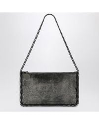 Stella McCartney - Falabella Ruthenium Metallic Clutch Shoulder Bag - Lyst