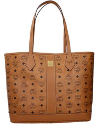 MCM - Shoulder Bags New Liz /Cognac Woven Fabric Other - Lyst