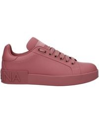 Dolce & Gabbana - Sneakers Frauen Leder Pink/Pink Antike - Lyst