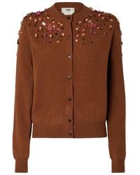 Fendi - Sequined Cardigan - Lyst