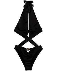 Versace - Medusa Lace Up One Piece Swimsuit - Lyst