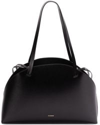 Jil Sander - Curve Medium Leather Shoulder Bag - Lyst