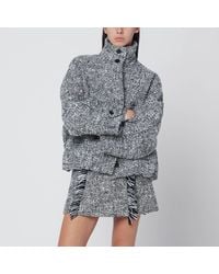 DURAZZI MILANO - Patterned Wool Blend Bomber - Lyst