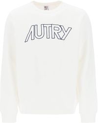 Autry - Crew Neck Sweatshirt mit Logo -Stickerei - Lyst