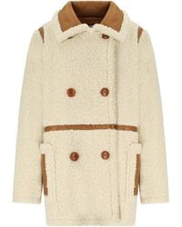 Stand Studio - Chloe Ecru Double-Breasted Jacket - Lyst