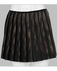 DIESEL - Mini Pleated Distressed Polyester Skirt - Lyst
