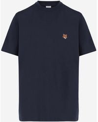 Maison Kitsuné - Cotton T Shirt With Logo - Lyst