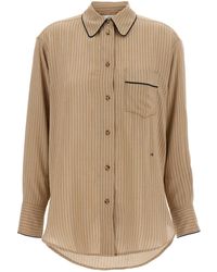 Victoria Beckham - 'piping Detail Pajama' Shirt - Lyst