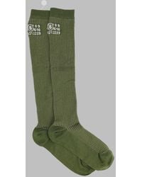 MM6 by Maison Margiela - Calzini Alti Con Logo - Lyst
