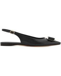 Ferragamo - Leather Slingback Pumps - Lyst