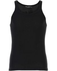 Dolce & Gabbana - Dolce & Gabbana Marcello Ribbed Cotton Tank Top - Lyst