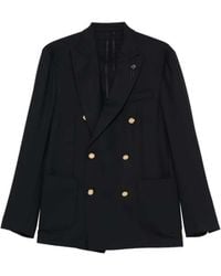 Lardini - Tone Double-Breasted Blazer - Lyst