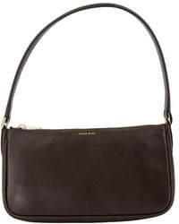 Anine Bing - Mini Bolso de hombro Elly de cuero marrón - Lyst