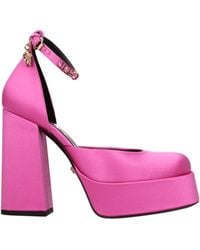 Versace - Plateau-Pumps Medusa Aevitas Aus Satin - Lyst