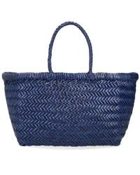 Dragon Diffusion - Bamboo Triple Jump Small Woven Leather Tote - Lyst