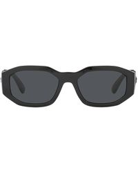Versace - Zonnebril Ve4361 536087 Biggie Zwart/donkergrijs Unisex - Lyst