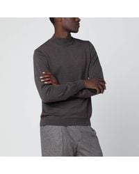 Tagliatore - Taupe Wool Turtleneck Sweater - Lyst