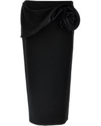 Magda Butrym - Midi Skirt With Maxi 3D Floral Detail - Lyst