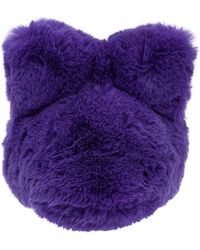 Acne Studios - Fluffy Bow Eco-Fur Hat - Lyst