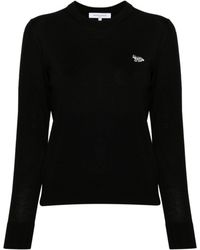 Maison Kitsuné - Sweater Met Vossenpatch - Lyst