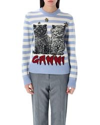 Ganni - 'Cat' Sweater - Lyst