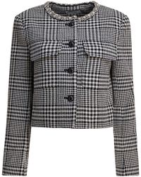 Self-Portrait - Zelfportret Pied-de-poule Blazer - Lyst