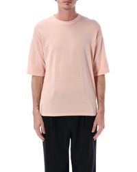 Roberto Collina - T-shirts En Polo's Roze - Lyst