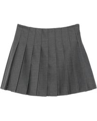 Self-Portrait - A-Line Mini Skirt With Styled Zip Closure - Lyst