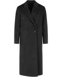 Loulou de Saison - Peak Lapels Double-Breasted Virgin Wool-Blend Coat - Lyst