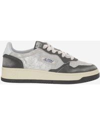 Autry - Suede Insert Leather Sneakers - Lyst
