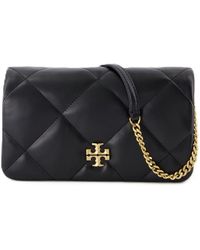 Tory Burch - Kira Diamond Wallet auf Kette e Leder schwarz - Lyst