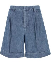 Valentino Garavani - Denim Bermuda Shorts - Lyst