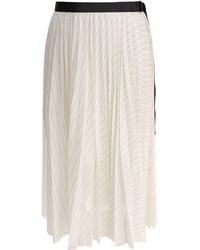 Sacai - Pleated Skirt - Lyst