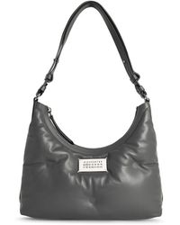 Maison Margiela - 'hobo Glam Slam' Kleine Tas In Pebble Gray Lear - Lyst