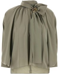 Max Mara - Sage Silk Leonida Blouse - Lyst
