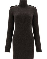 McQueen - Ribbed Mini Dress - Lyst