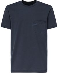 Fay - Blue Pocket T -shirt Met Korte Mouwen - Lyst
