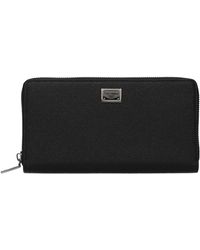 Dolce & Gabbana - Dolce&Gabbana Herrens Geldbörse Leder Schwarz - Lyst