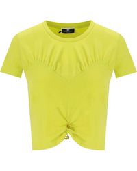 Elisabetta Franchi - Cedar Cropped T Shirt - Lyst